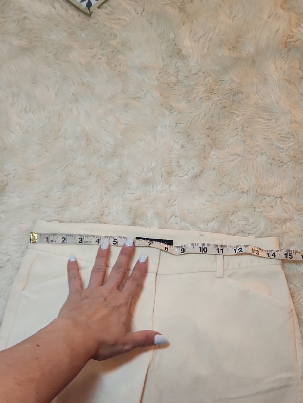 Theory Soft Cream Ivory Wool Flair Pants Size 2 - Picture 6 of 10